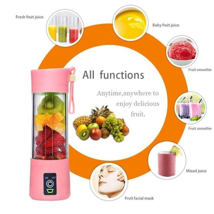 Portable Juicer Mixer Blender ๐ฅค | For Juices, Smoothies & Cold Coffee โ | Rechargeable 6-Blade Smoothie Maker โจ