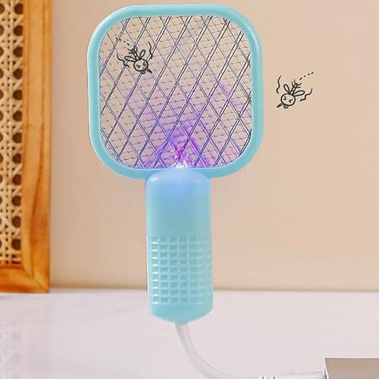 🏕️ Portable Mosquito Killer Racket ⚡ USB Rechargeable Electric Fly Swatter — Ideal for Camping & Travel 🦟