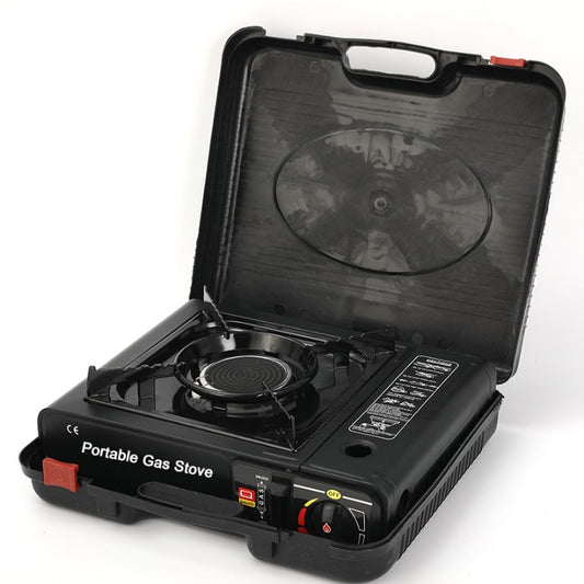 🔥 FlameGuard Pro Butane Stove | Portable Camping Cooker 🍳 | Adjustable Flame & Safety Lock | Black 🖤