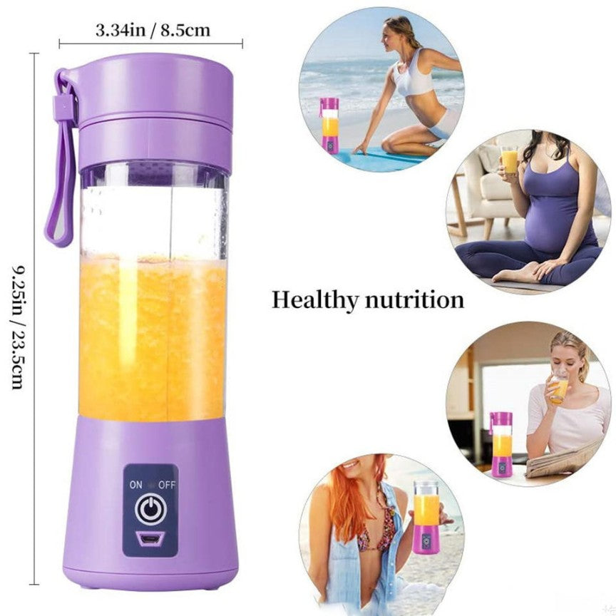 Portable Juicer Mixer Blender 🥤 | For Juices, Smoothies & Cold Coffee ☕ | Rechargeable 6-Blade Smoothie Maker ✨