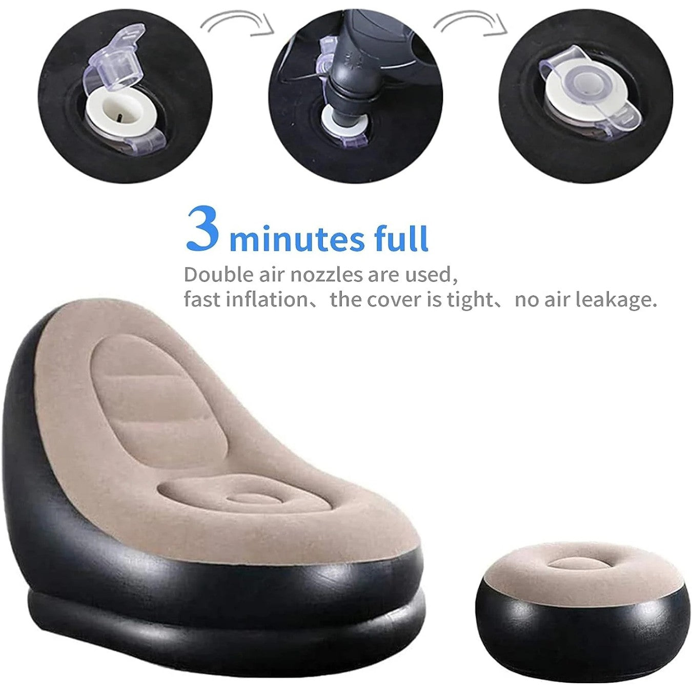 🛋️ Inflatable Air Sofa with Electric Pump | Ultra-Comfortable Blow Up Couch for Living Room &amp; Outdoor ✨
