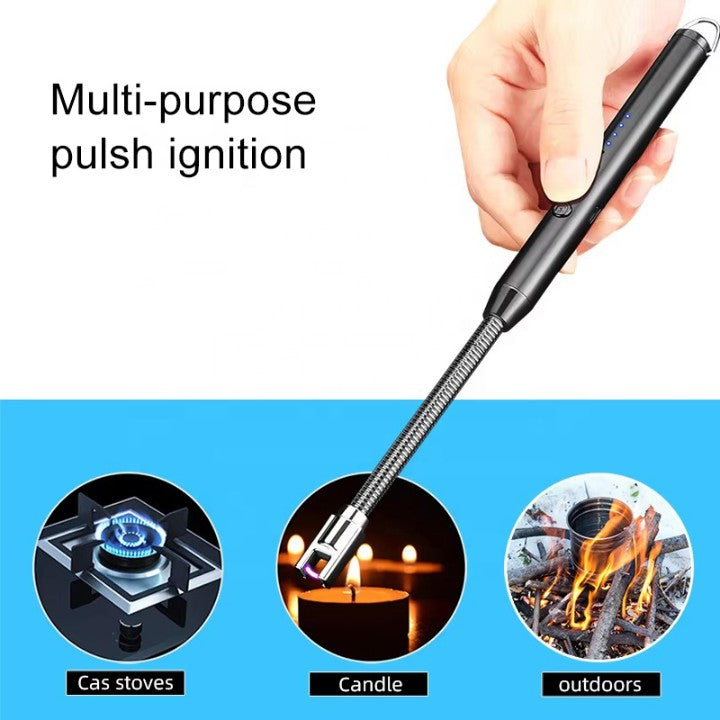 🔥 360° Flexible Electric Plasma Lighter – Windproof & Rechargeable! 🔋