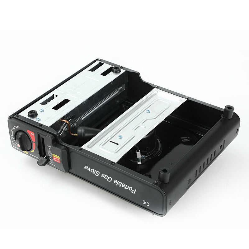 🔥 FlameGuard Pro Butane Stove | Portable Camping Cooker 🍳 | Adjustable Flame & Safety Lock | Black 🖤