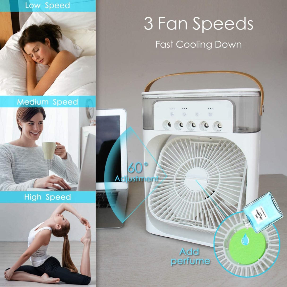❄️ Beat the Heat: 2-in-1 Portable USB Air Cooler!