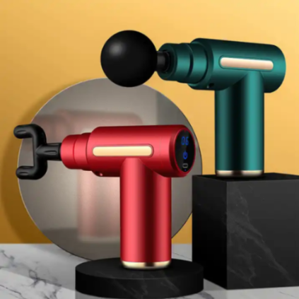 🔥 Massage Gun with 4 Attachment Heads | Deep Tissue Muscle Recovery | Percussion Massager - Black 🖤