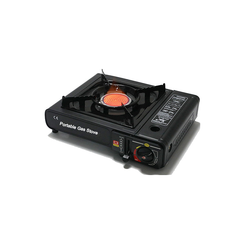🔥 FlameGuard Pro Butane Stove | Portable Camping Cooker 🍳 | Adjustable Flame & Safety Lock | Black 🖤