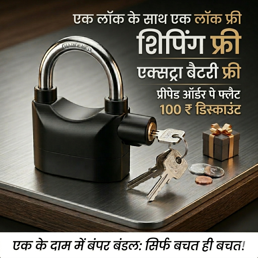 Buy 1 Get 1 FREE: Heavy-Duty Alarm Padlock Combo! 🔐🚨